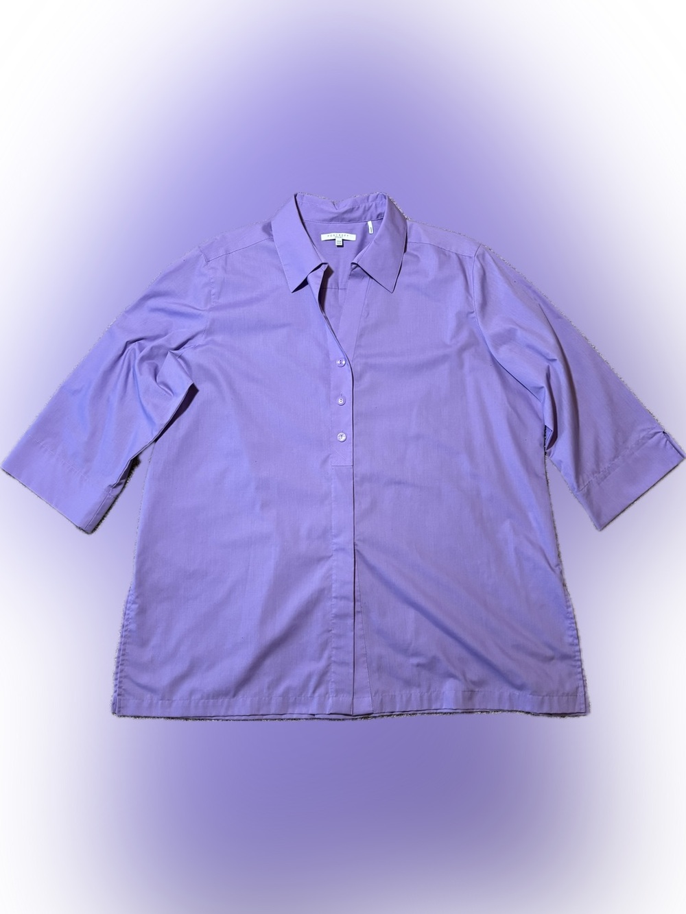 254 Foxcroft Lavender Top, Size 20W
